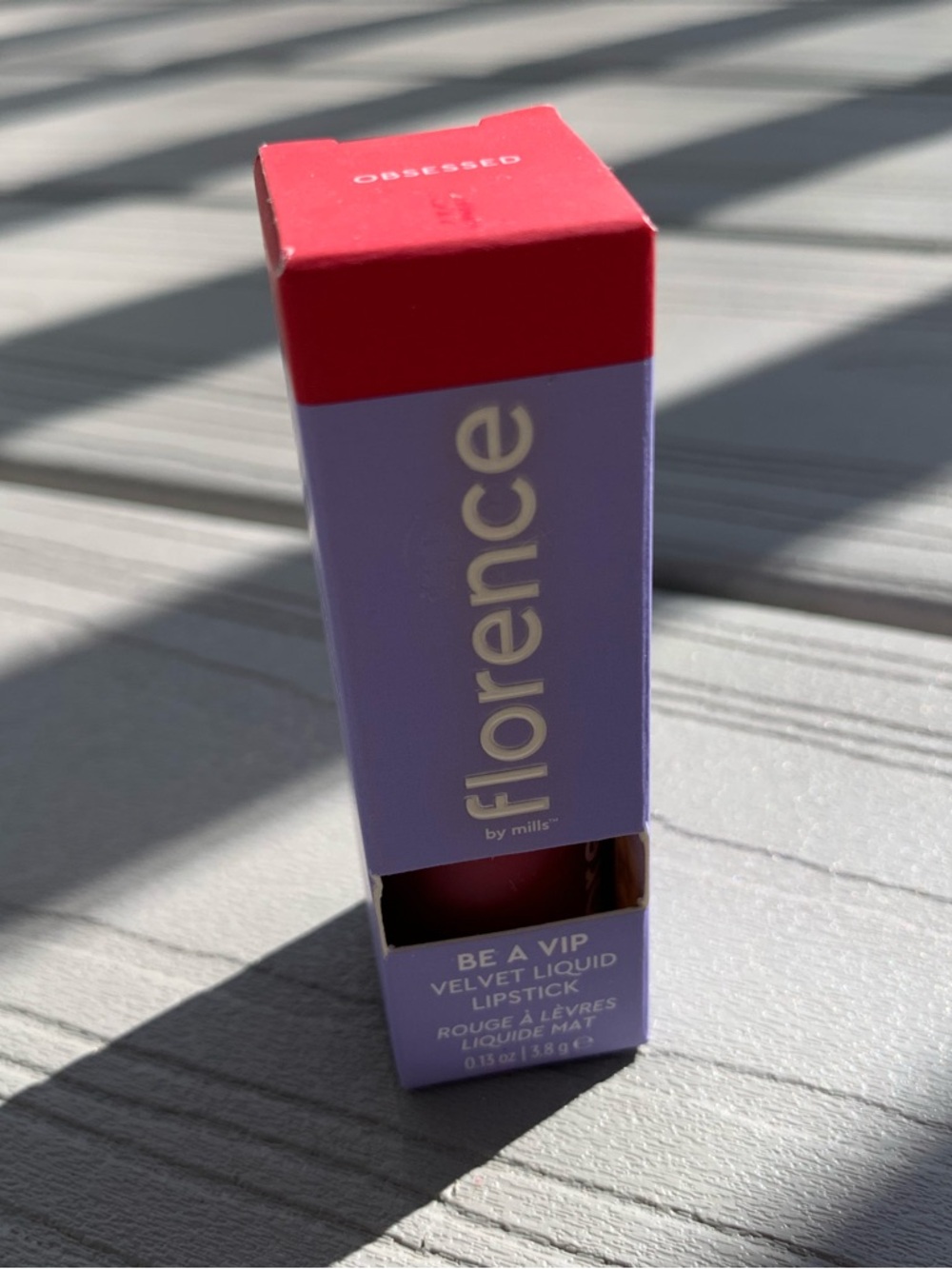 Florence by Mills Be A VIP Velvet Liquid Lipstick - Purple & Red Packaging